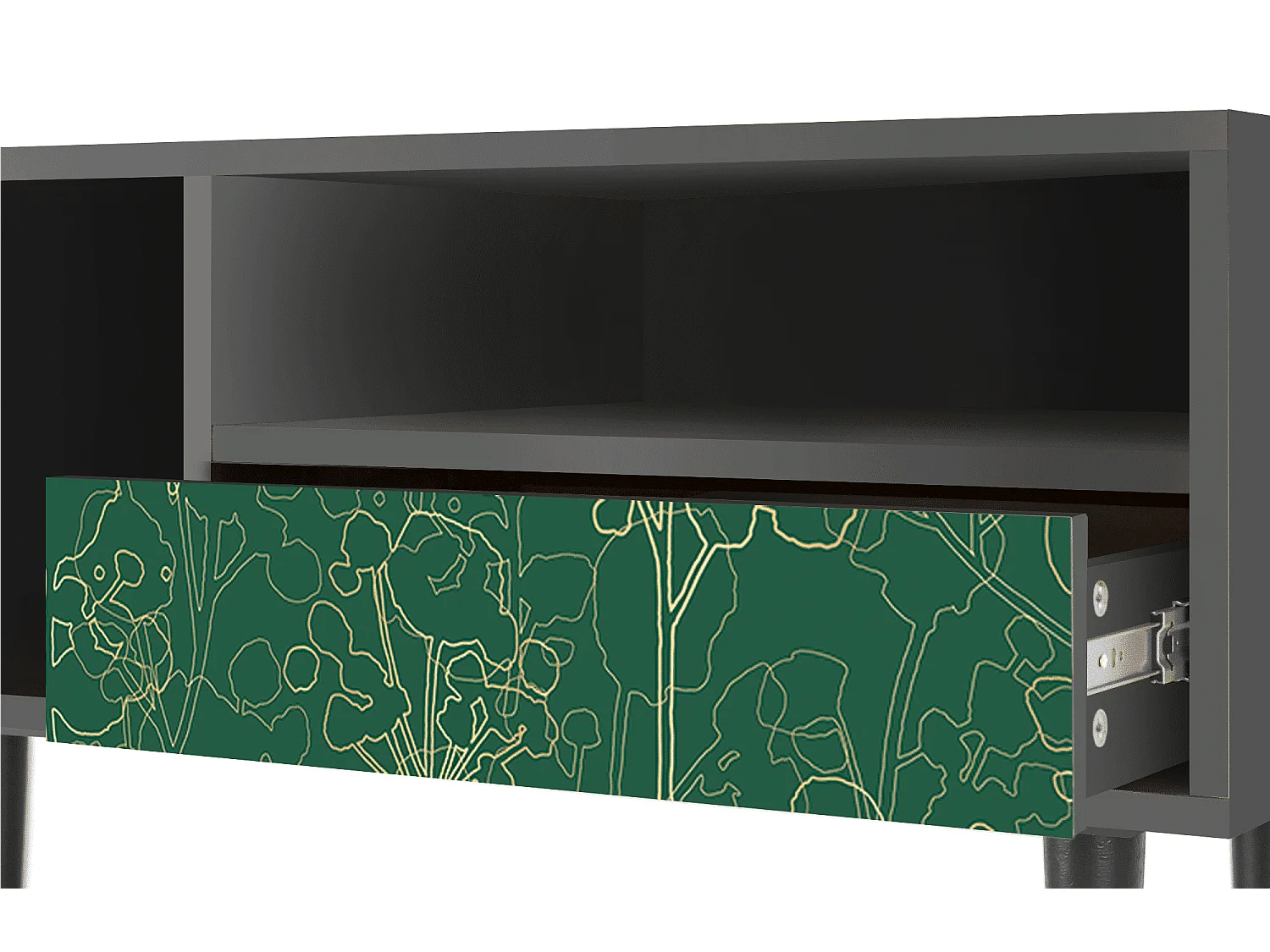 Mueble de TV - 115х59х48 cm - T3 - Emerald Forest, Antracite