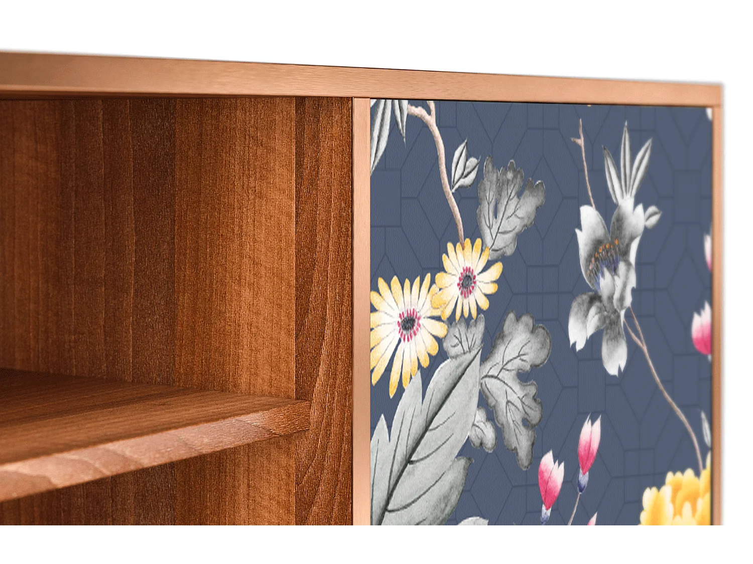 Szafka RTV - 170х69х48 cm - T2 - Dark Flower Bed, Orzech