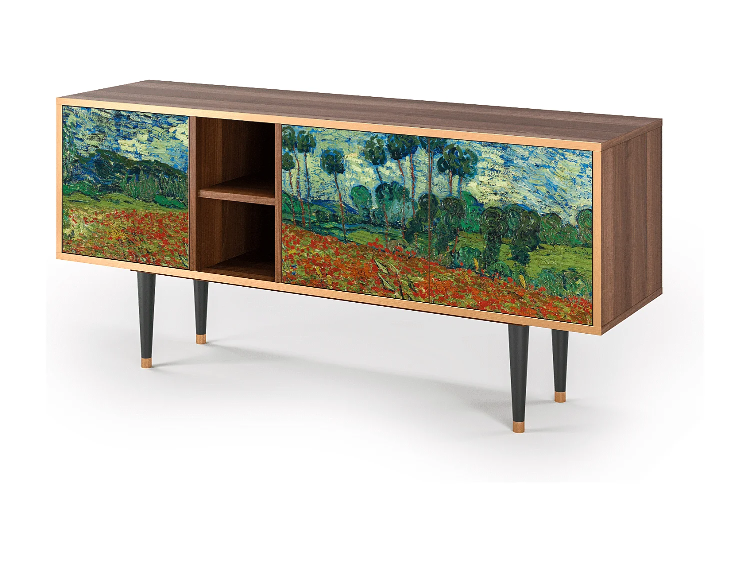 Mobile TV - 150х69х41 cm - T5 - Poppy field by van Gogh, Noce