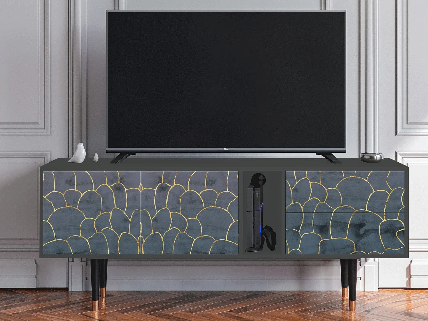 Meuble TV - 170х69х48 cm - T1 - Blue Lagoon, Anthracite