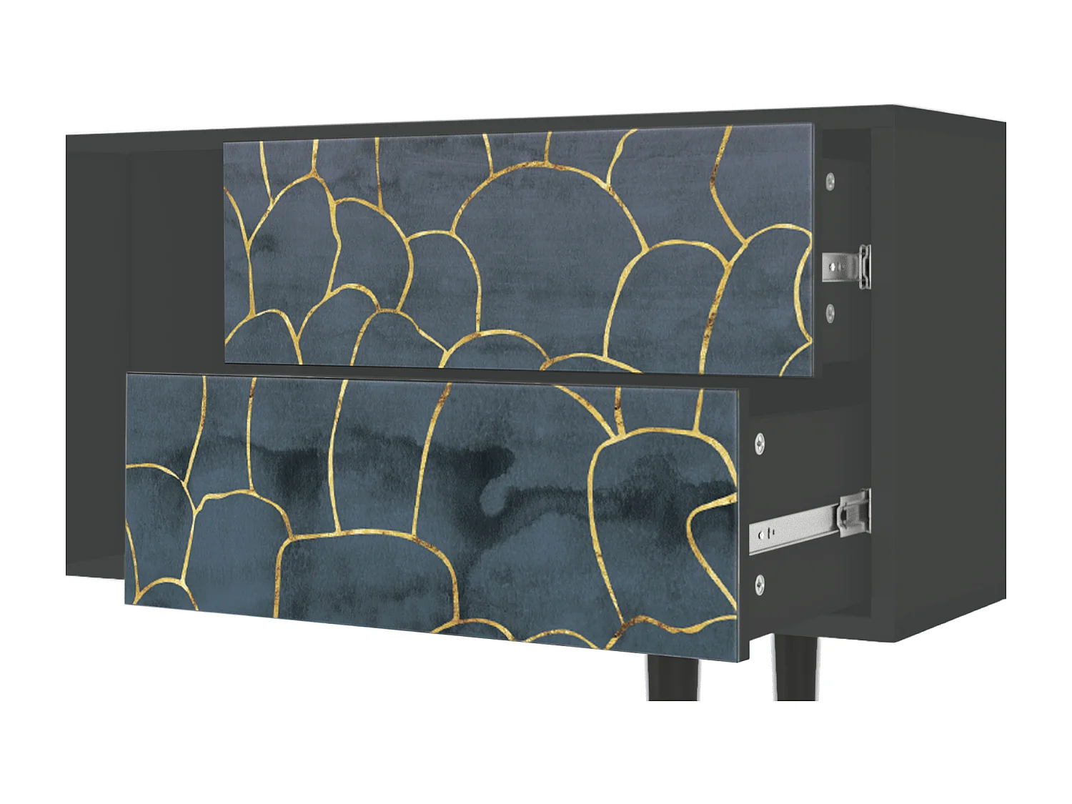 Meuble TV - 170х69х48 cm - T1 - Blue Lagoon, Anthracite