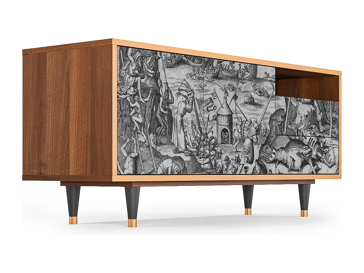 Meuble TV - 125х56х41 cm - T7 - The Temptation, Noyer