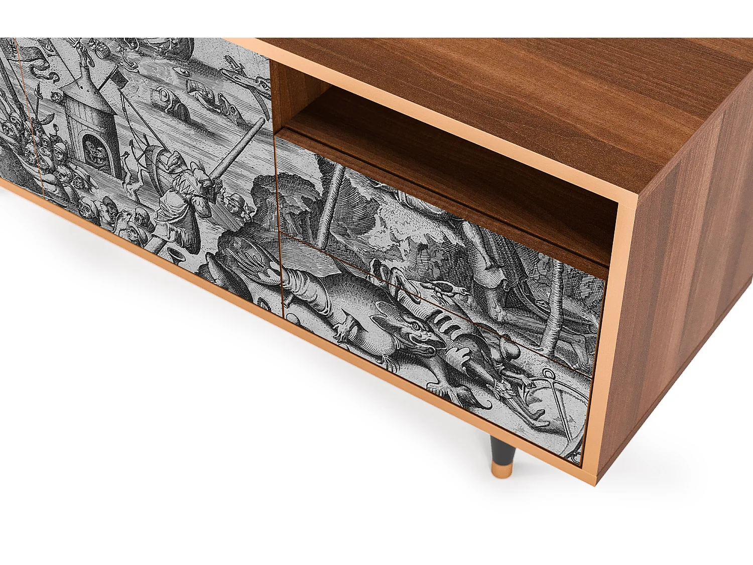 Meuble TV - 125х56х41 cm - T7 - The Temptation, Noyer