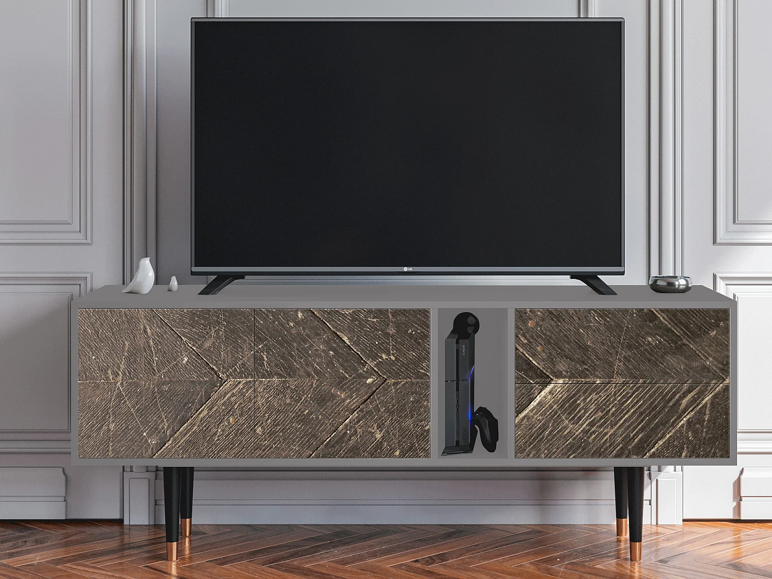 Meuble TV - 170х69х48 cm - T1 - Wise Tree, Gris