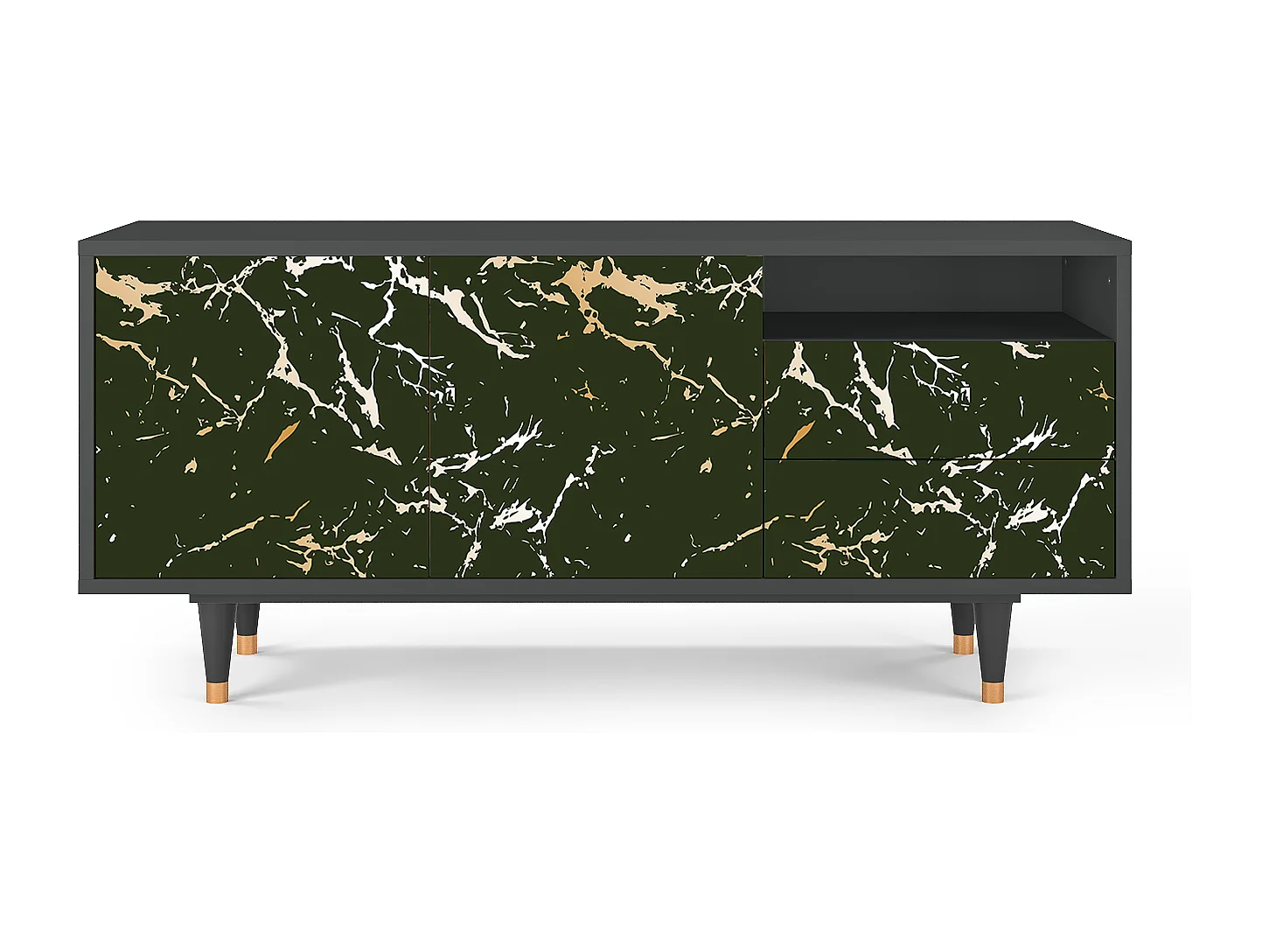 TV-Möbel - 125х56х41 cm - T7 - Amazon Forest, Anthrazit