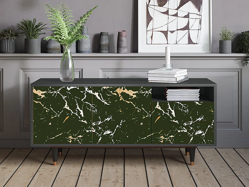 TV-Möbel - 125х56х41 cm - T7 - Amazon Forest, Anthrazit