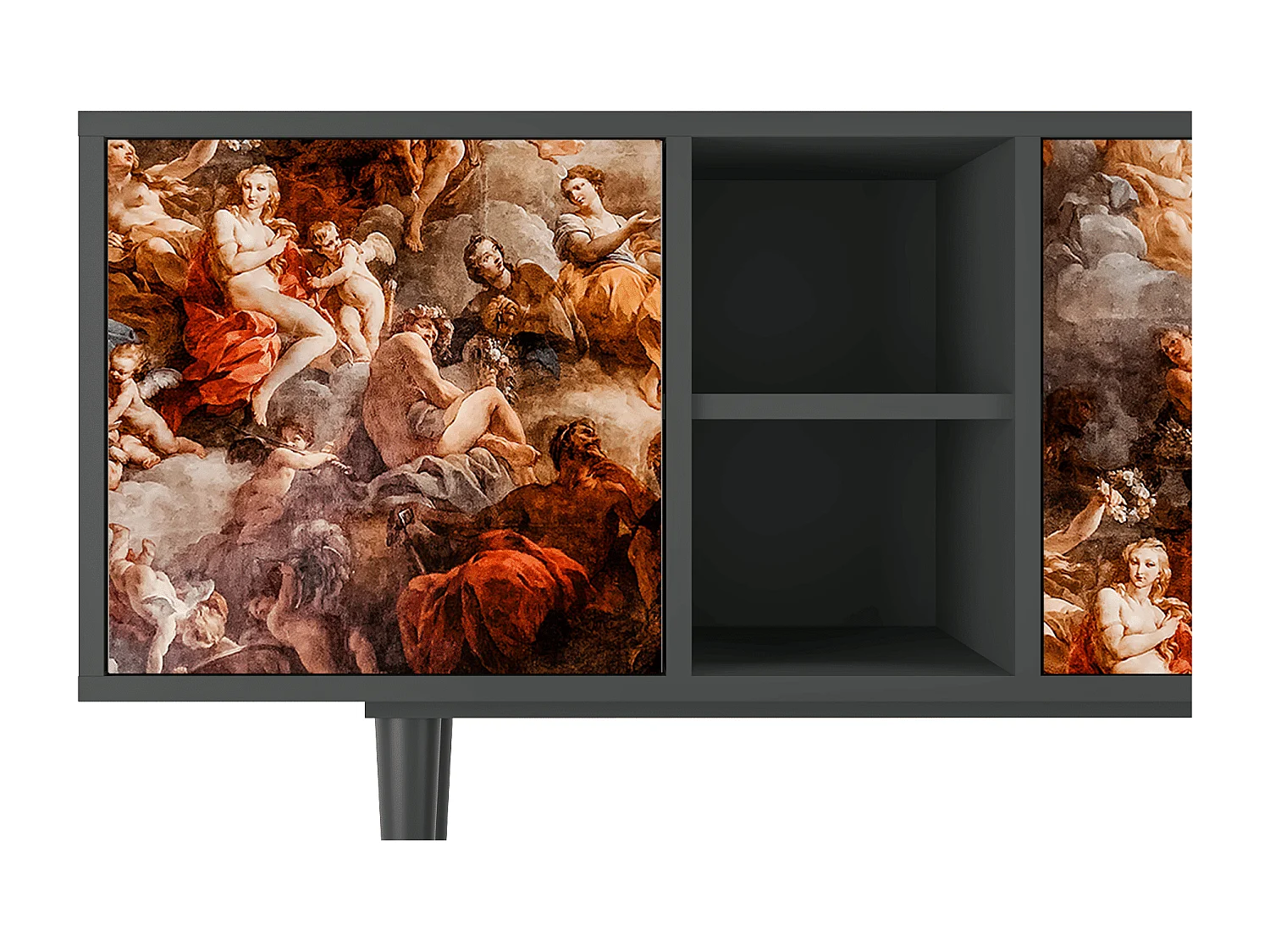 Mueble de TV - 150х69х41 cm - T5 - Versailles, Antracite