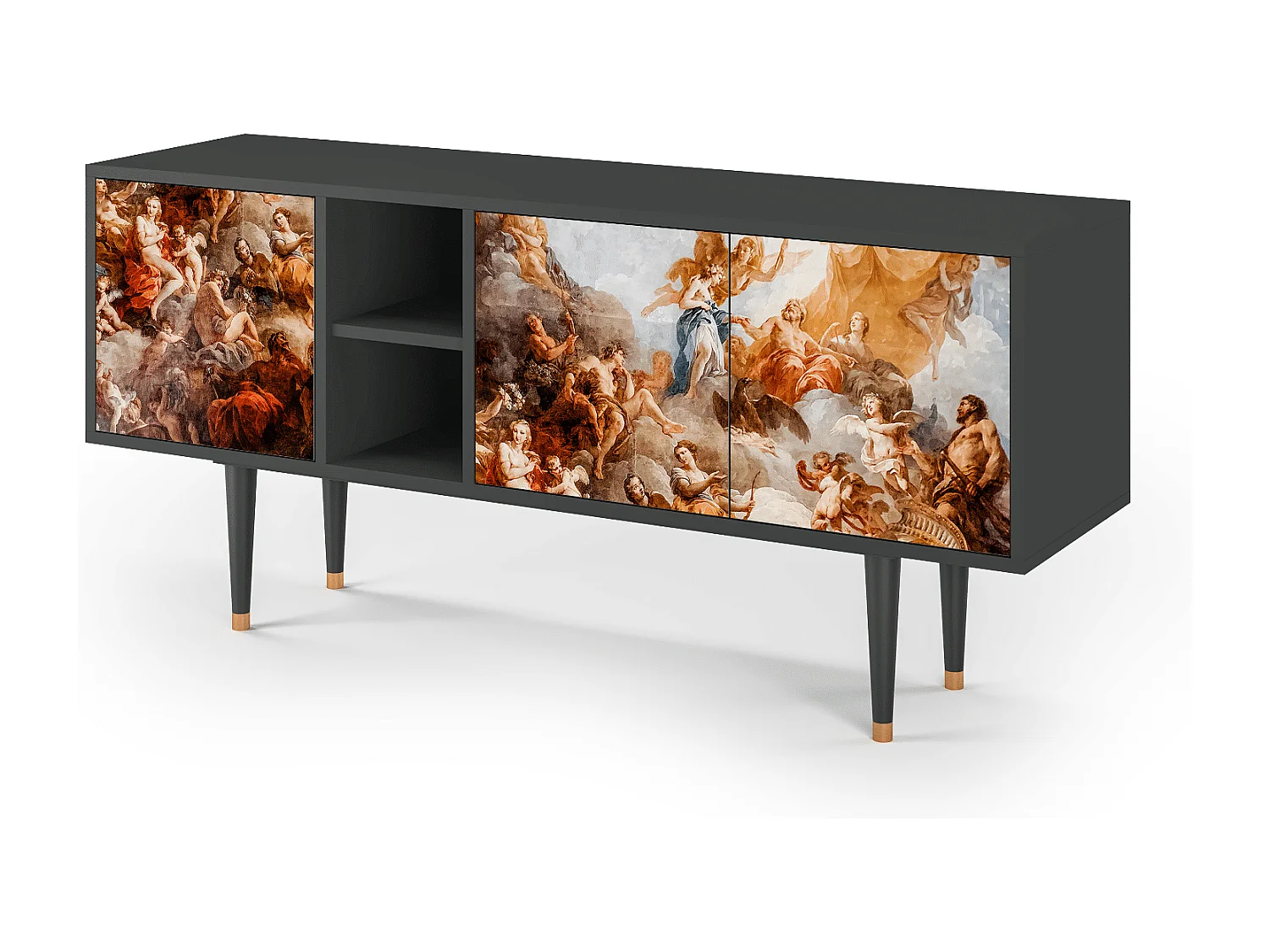 Mueble de TV - 150х69х41 cm - T5 - Versailles, Antracite
