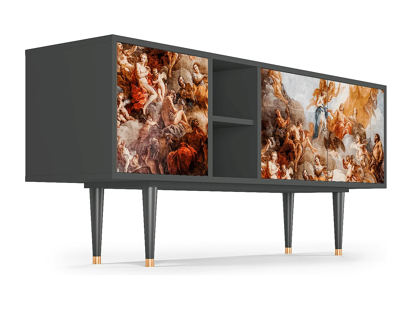 Mueble de TV - 150х69х41 cm - T5 - Versailles, Antracite