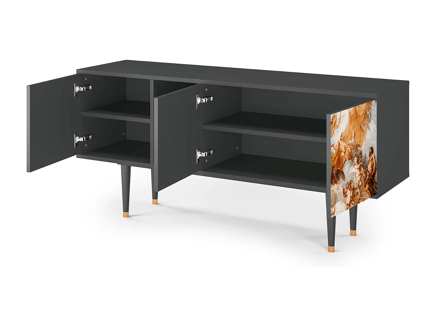 Mueble de TV - 150х69х41 cm - T5 - Versailles, Antracite