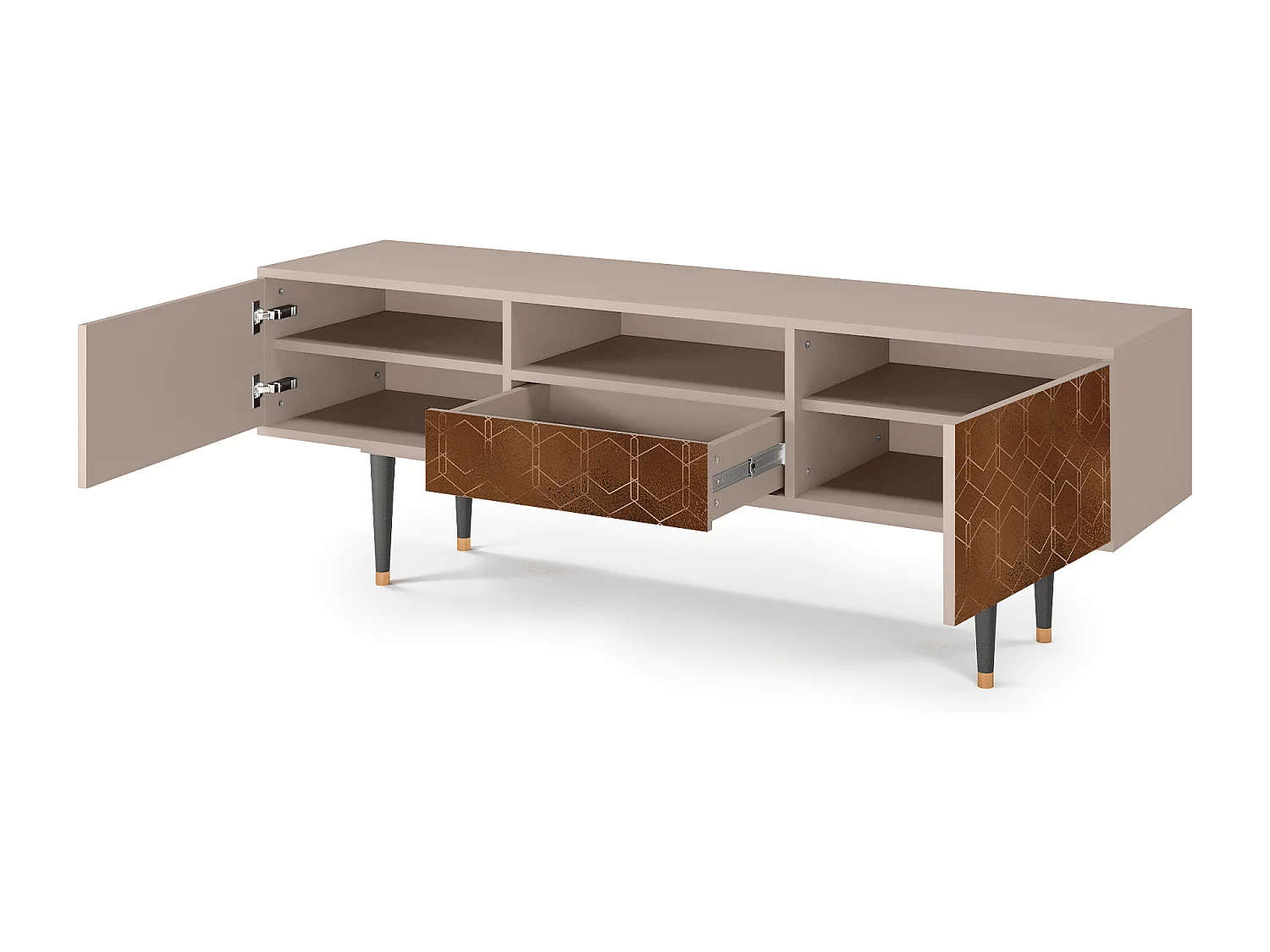 Mobile TV - 170х59х41 cm - T6 - Chocolate Bar, Latte