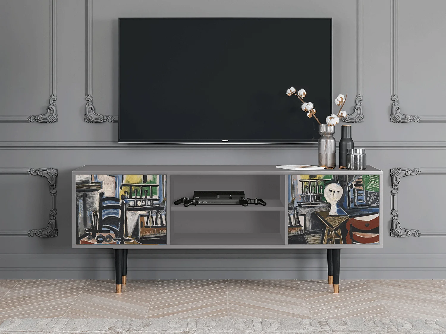 Mobile TV - 170х69х48 cm - T2 - The Studio , Grigio