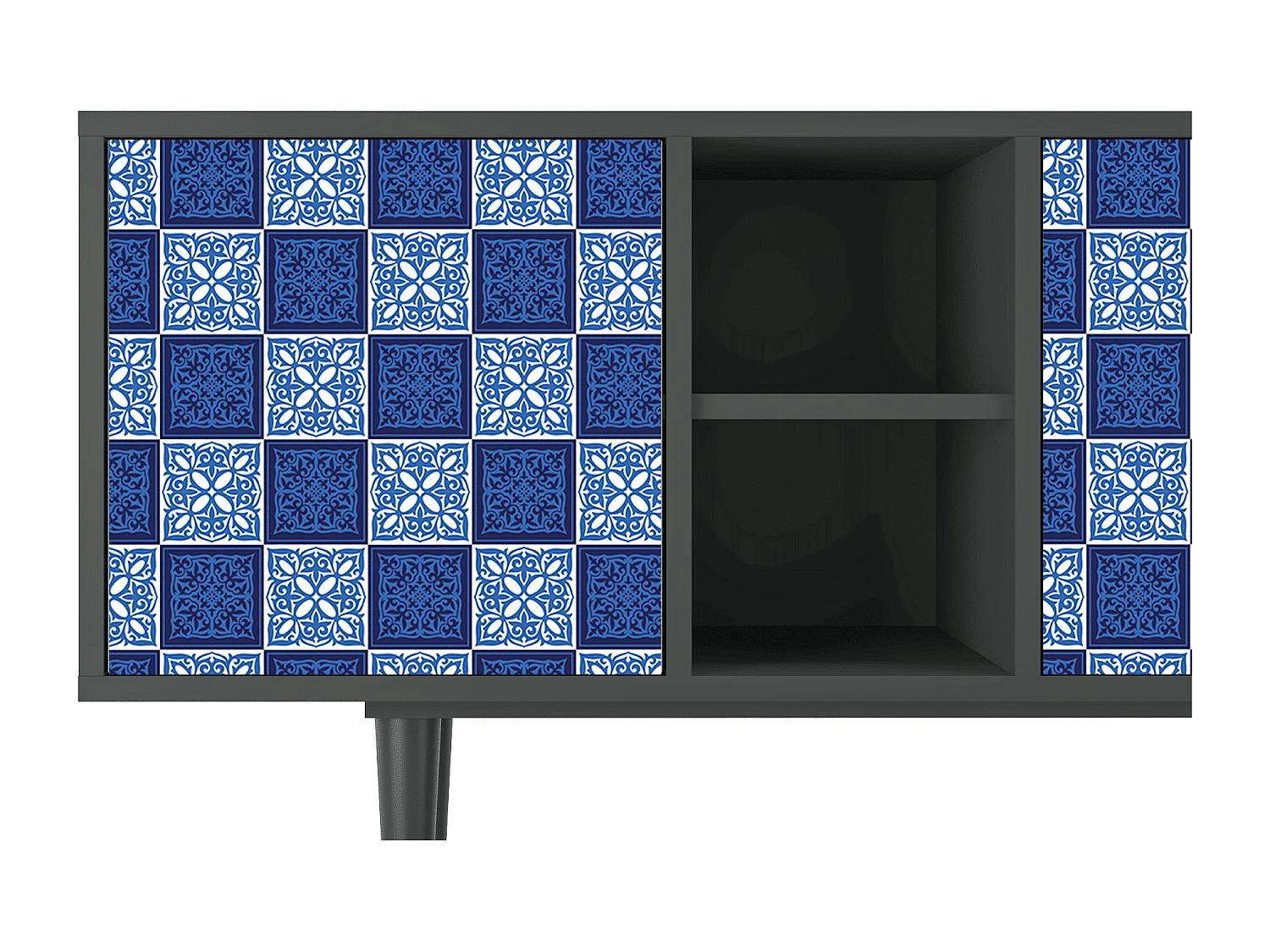 Mueble de TV - 150х69х41 cm - T5 - Light Path, Antracita