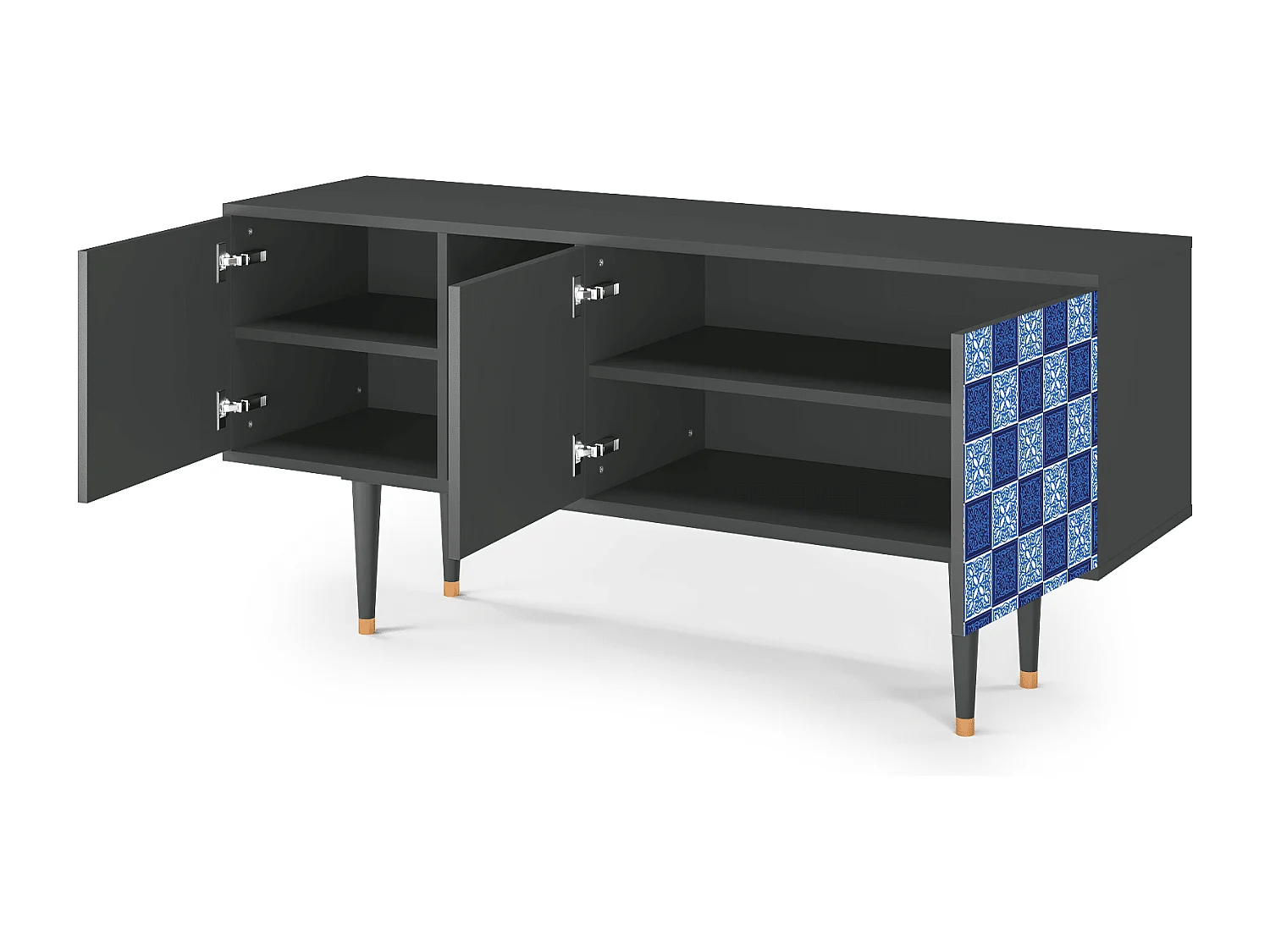 Meuble TV - 150х69х41 cm - T5 - Light Path, Anthracite