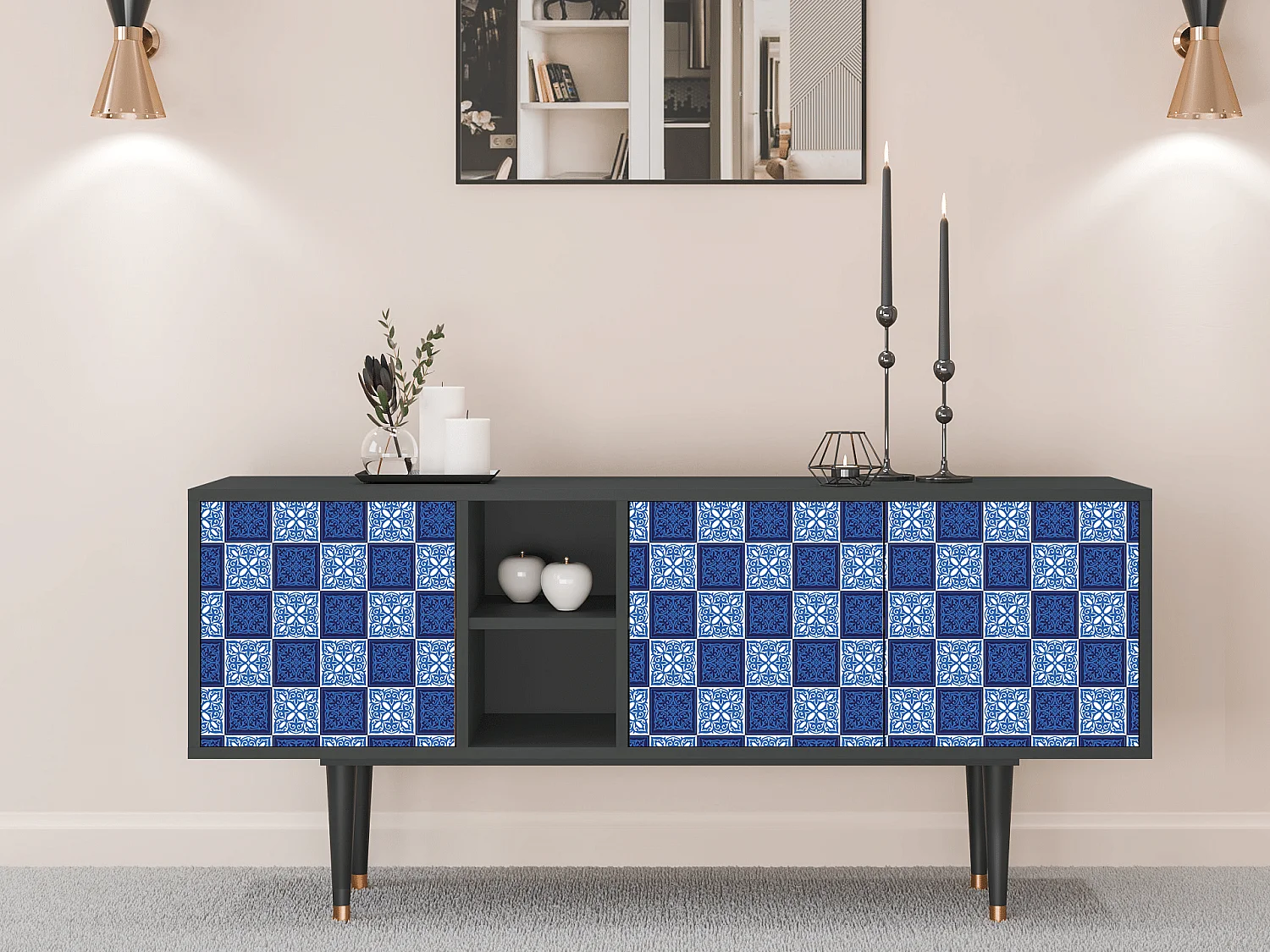 TV-Möbel - 150х69х41 cm - T5 - Light Path, Anthrazit