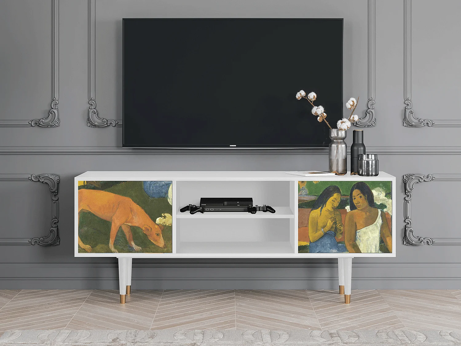 Mobile TV - 170х69х48 cm - T2 - Arearea , Bianco