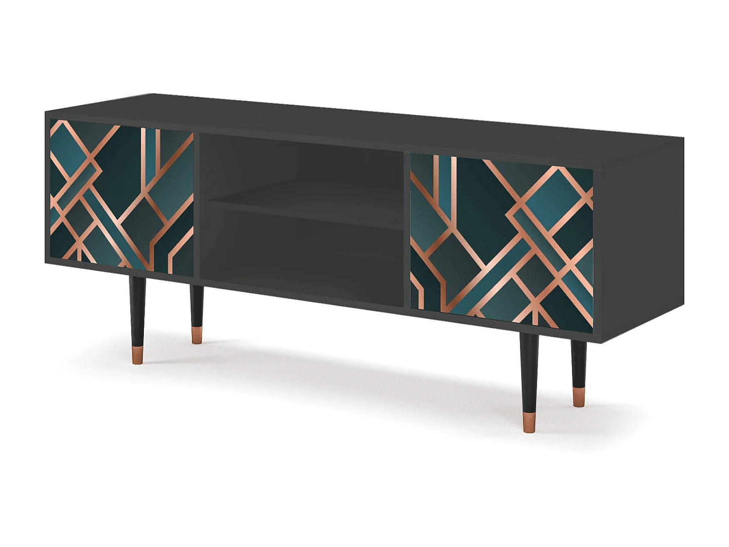 Meuble TV - 170х69х48 cm - T2 - Bronze Crossroad, Anthracite