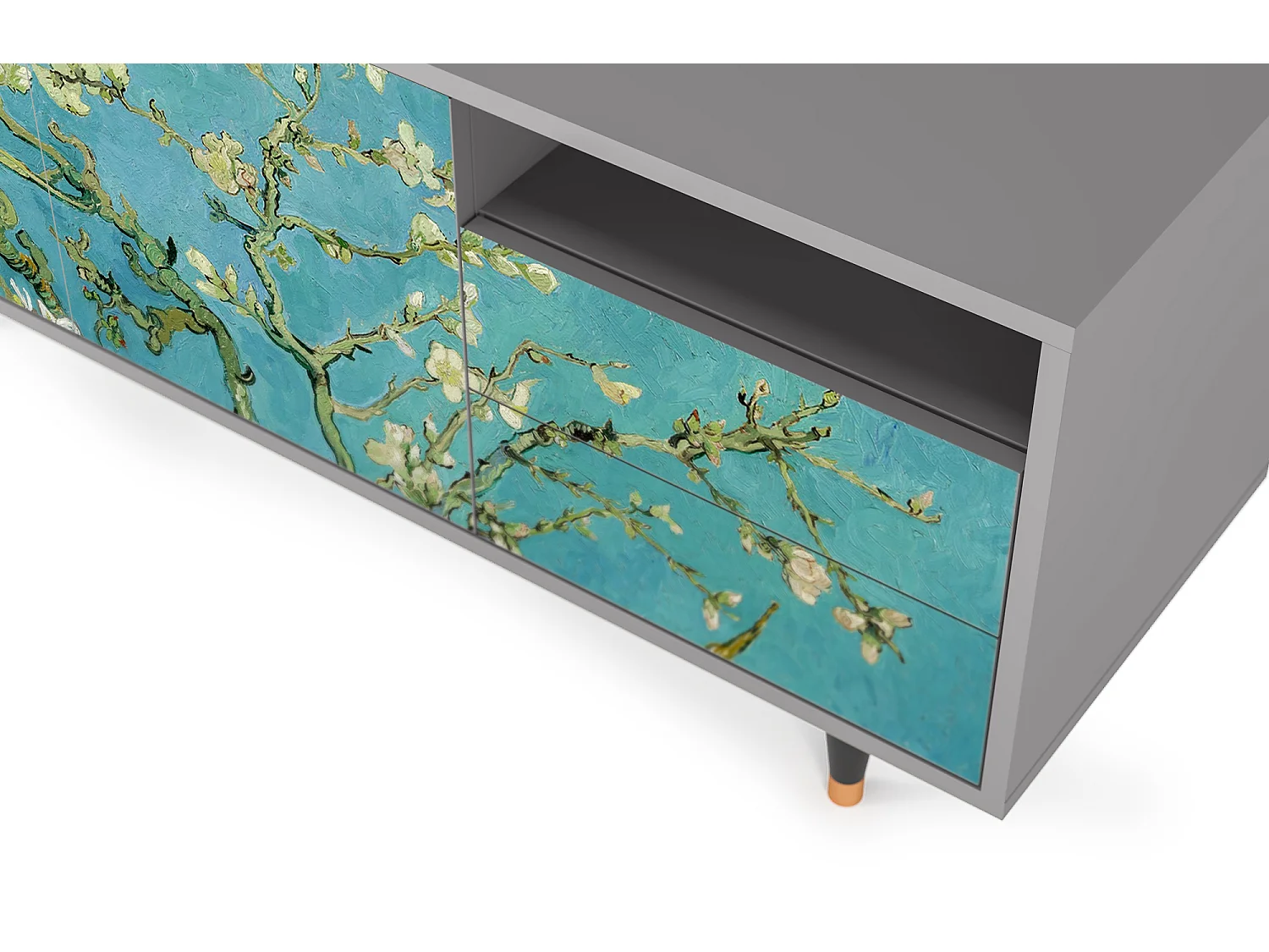 Meuble TV - 125х56х41 cm - T7 - Almond Blossom, Gris