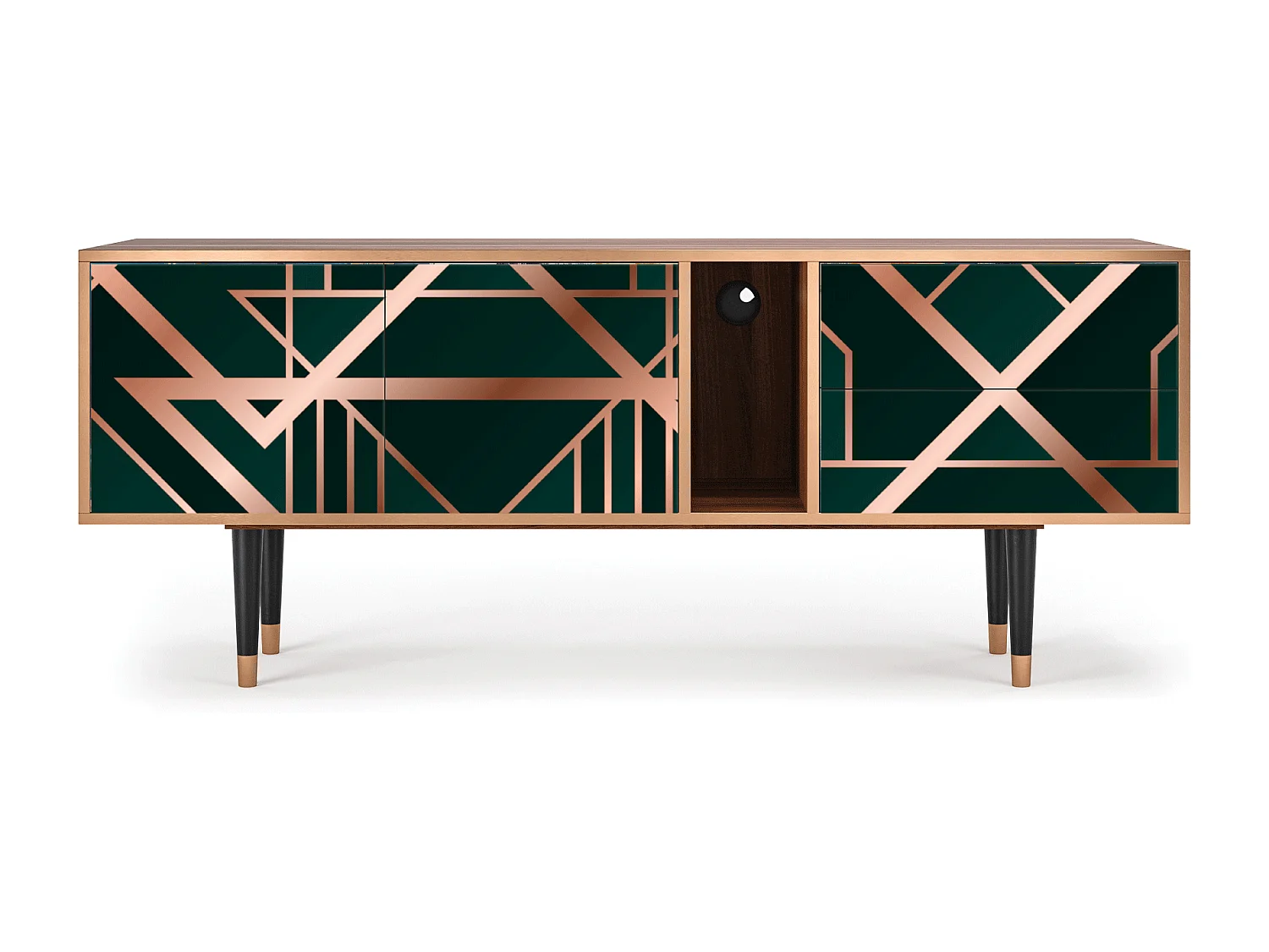 Meuble TV - 170х69х48 cm - T1 - Emerald Gatsby, Noyer