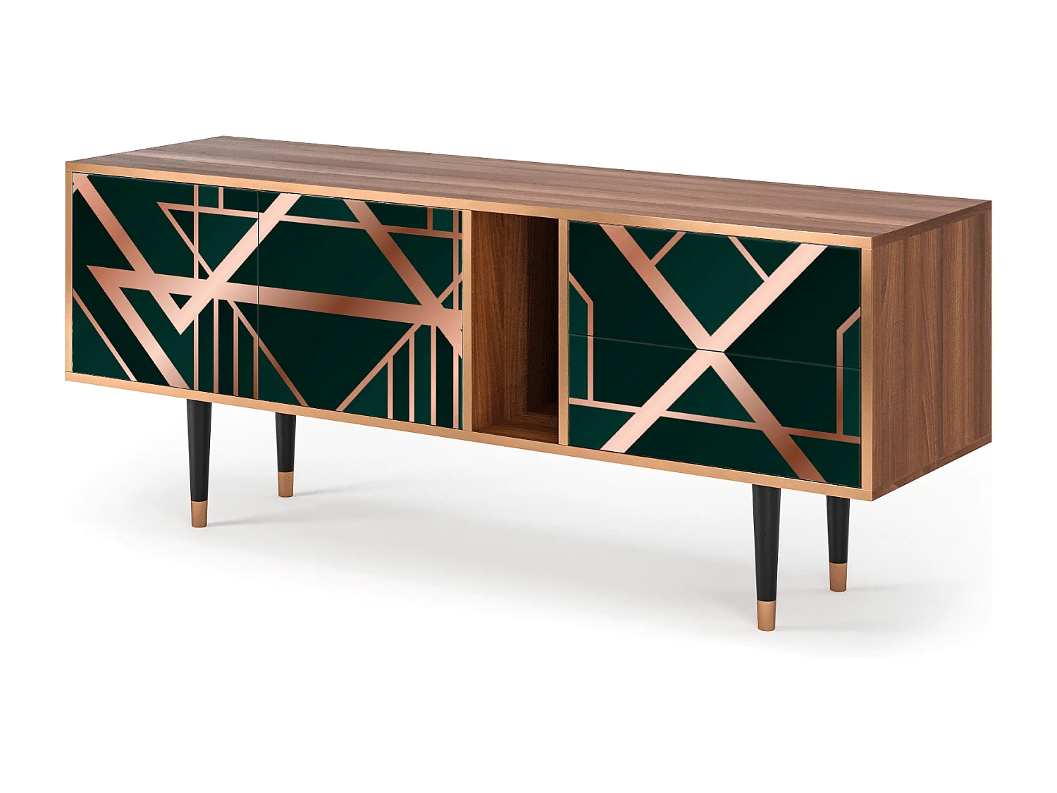 Meuble TV - 170х69х48 cm - T1 - Emerald Gatsby, Noyer