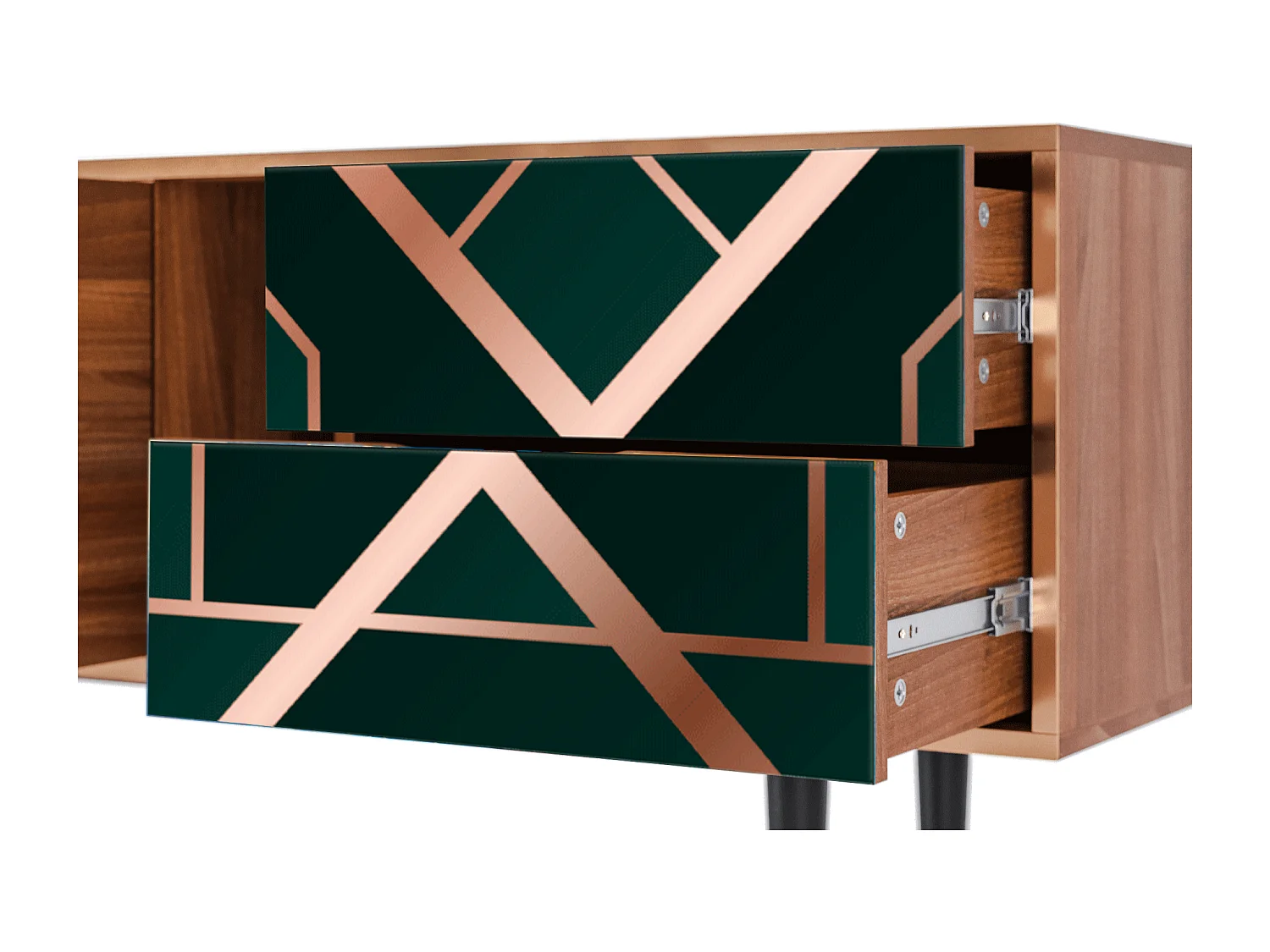 Meuble TV - 170х69х48 cm - T1 - Emerald Gatsby, Noyer