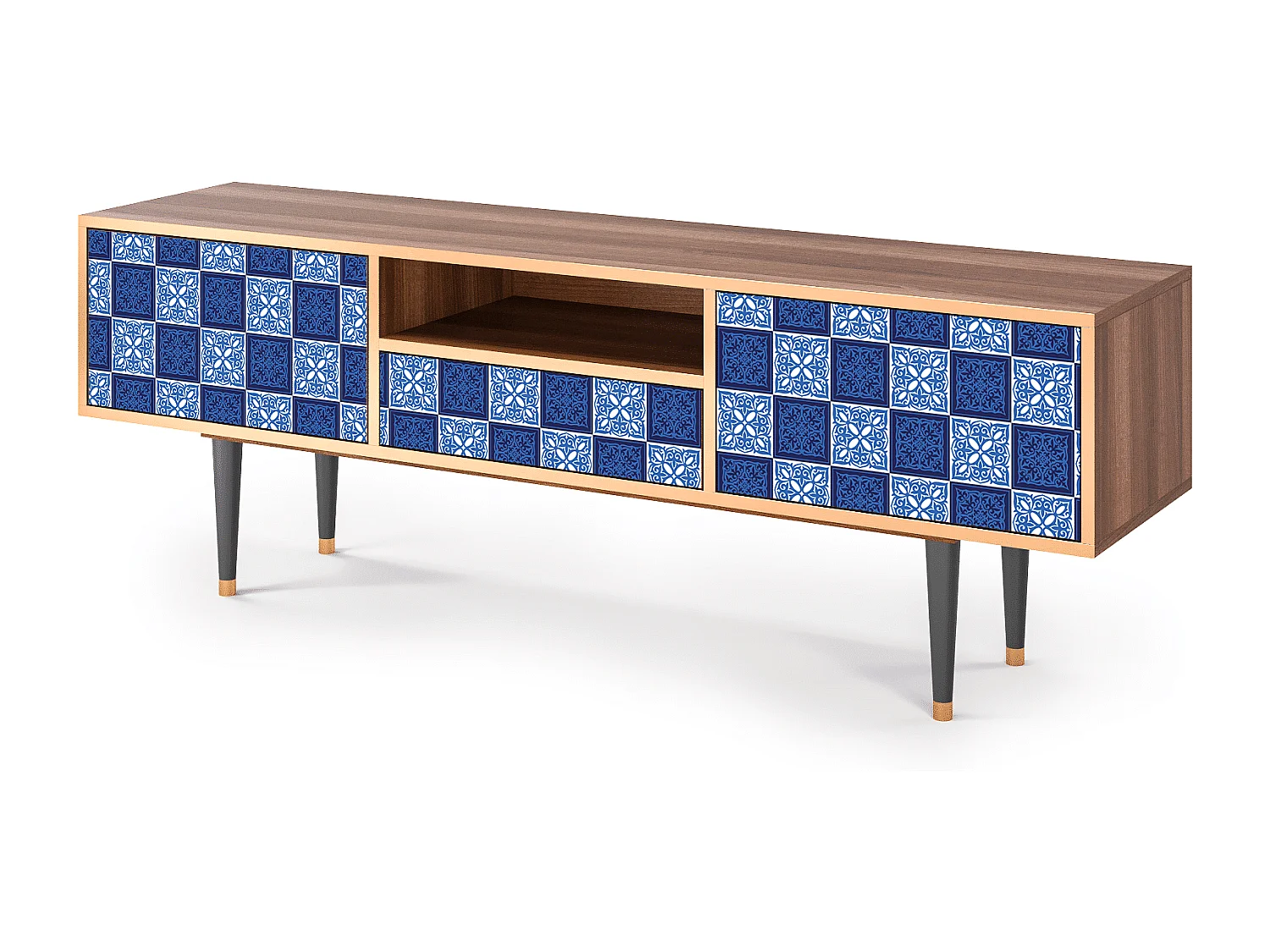 Meuble TV - 170х59х41 cm - T6 - Light Path, Noyer