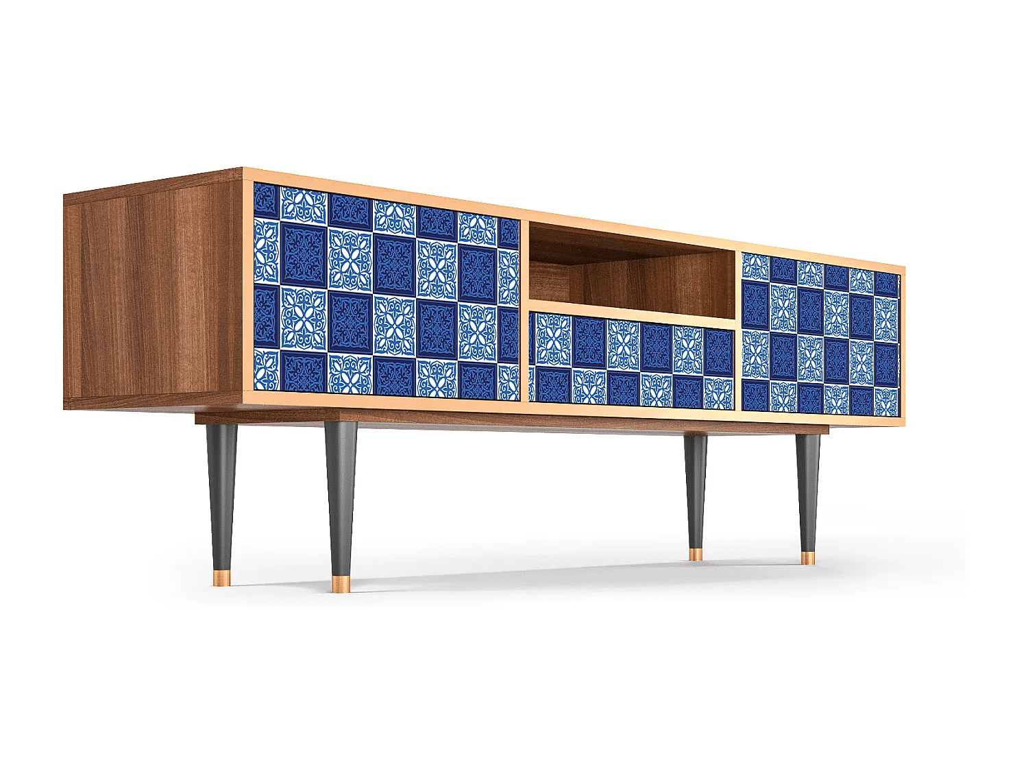 Meuble TV - 170х59х41 cm - T6 - Light Path, Noyer