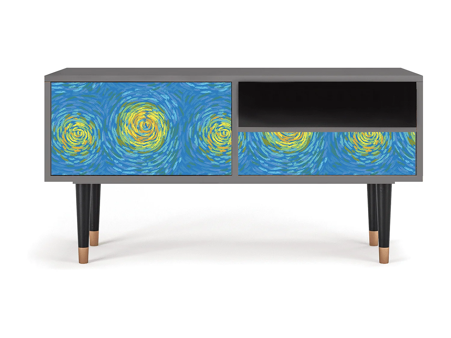 TV-Möbel - 115х59х48 cm - T3 - Van Gogh Lights, Grau