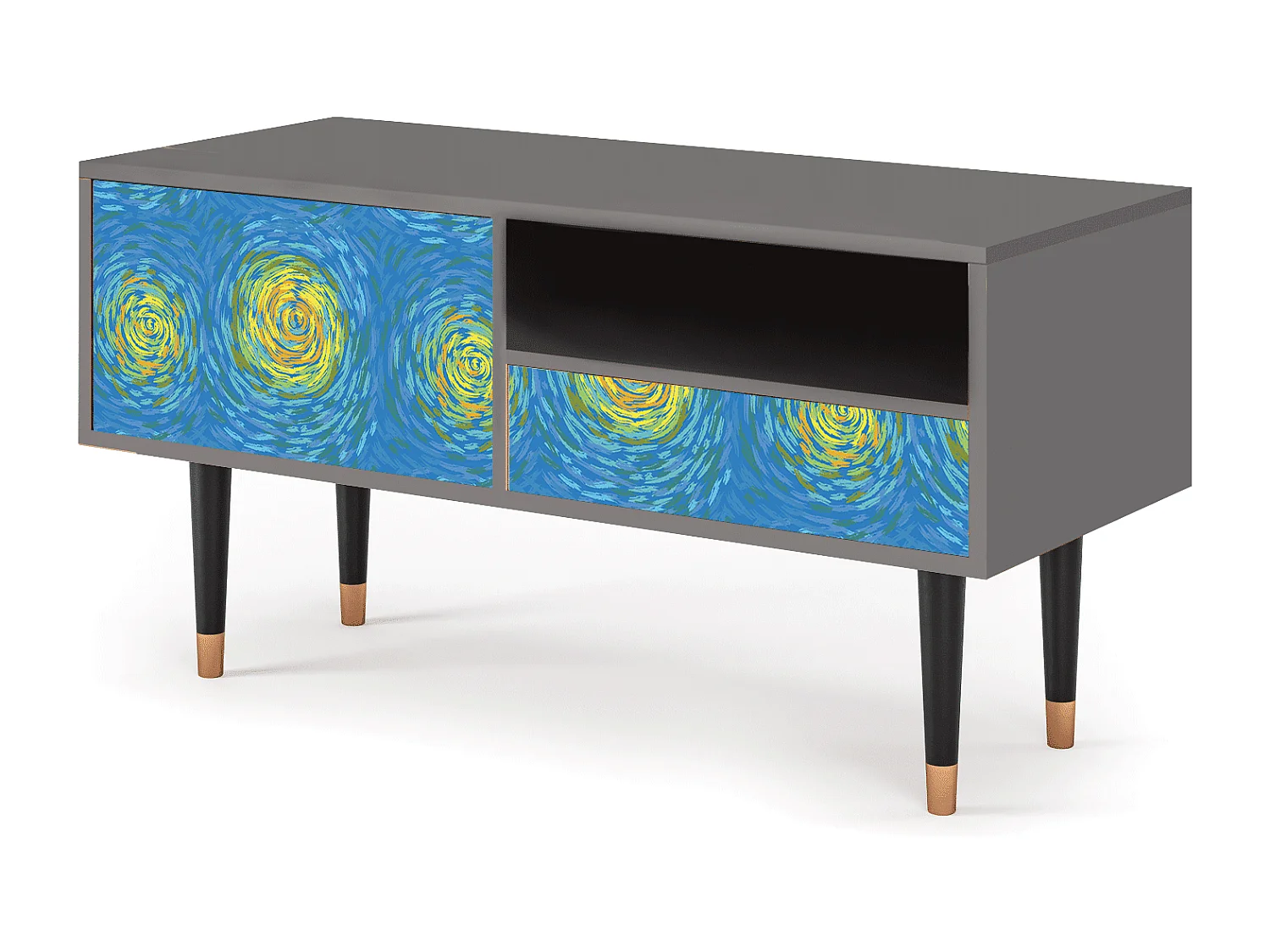 TV-Möbel - 115х59х48 cm - T3 - Van Gogh Lights, Grau