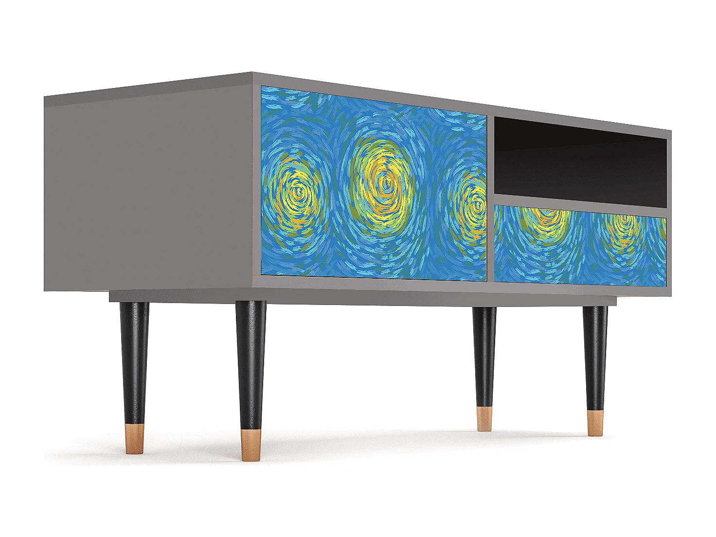 TV-Möbel - 115х59х48 cm - T3 - Van Gogh Lights, Grau