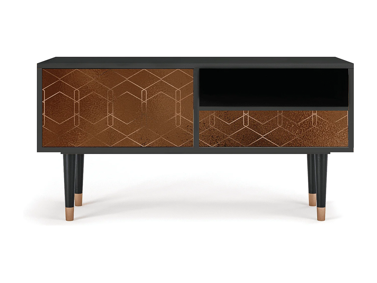 Meuble TV - 115х59х48 cm - T3 - Chocolate Bar, Anthracite