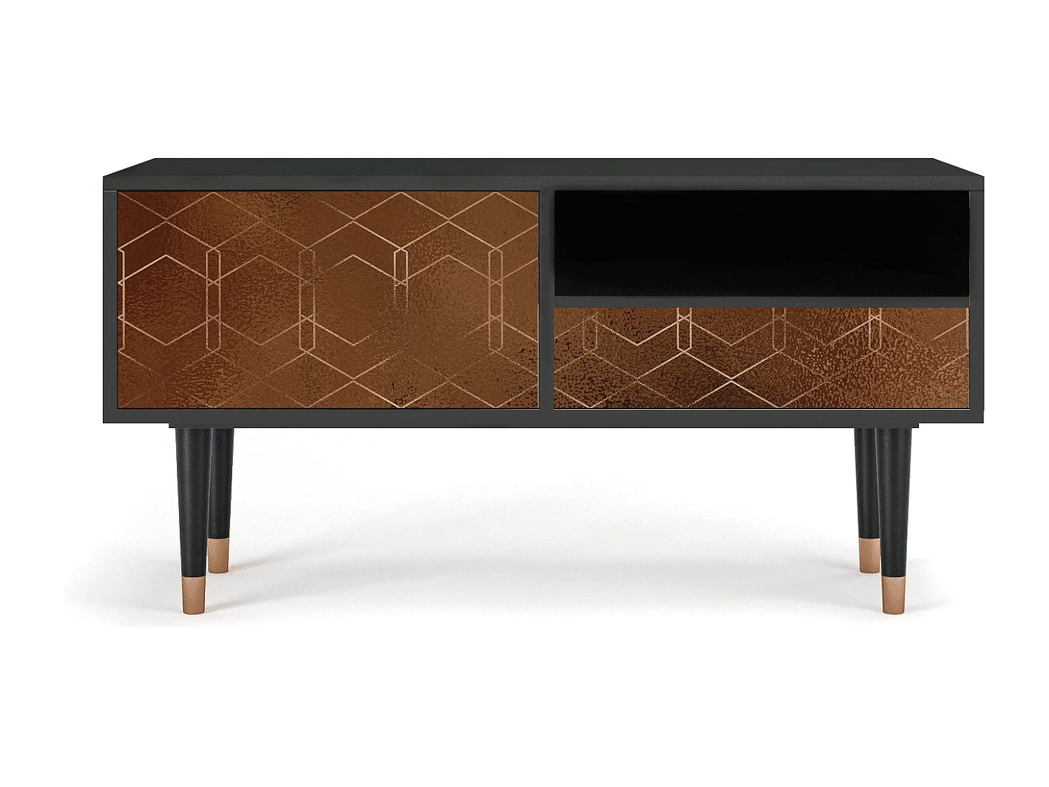 Meuble TV - 115х59х48 cm - T3 - Chocolate Bar, Anthracite