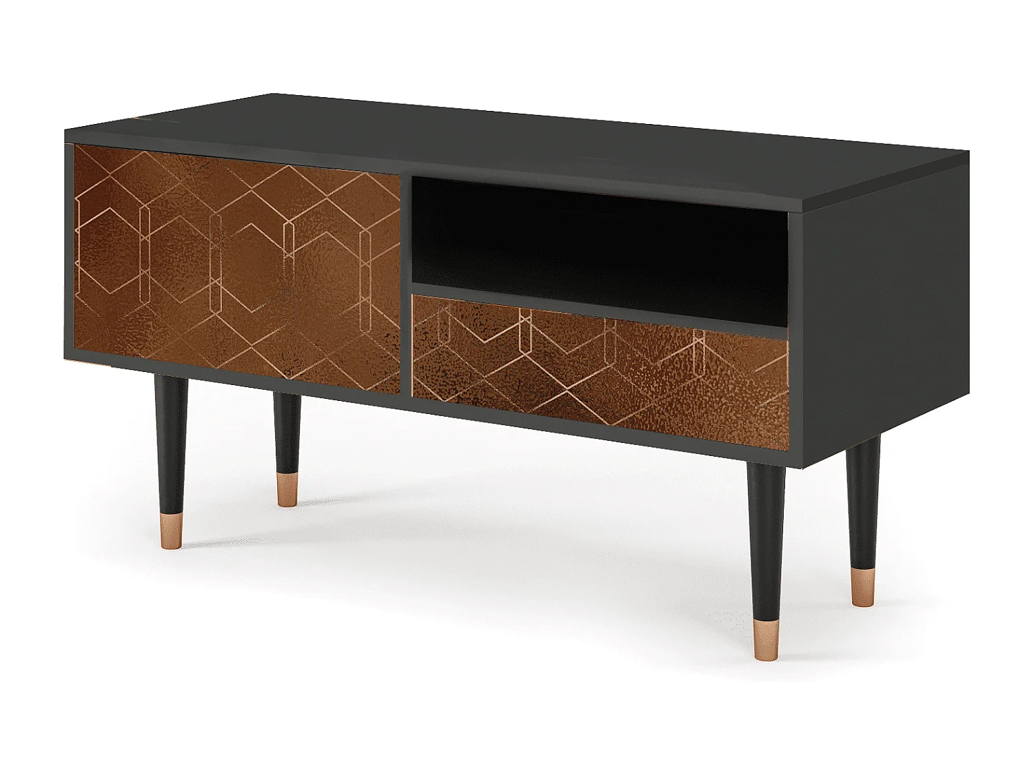 Meuble TV - 115х59х48 cm - T3 - Chocolate Bar, Anthracite