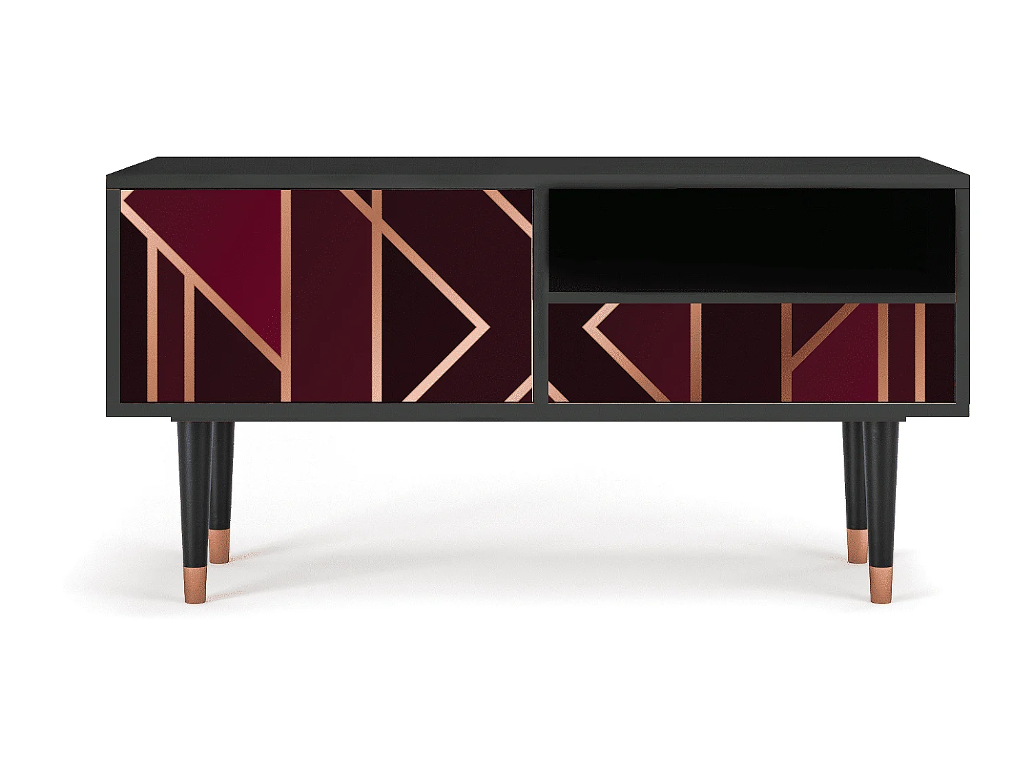 TV-Möbel - 115х59х48 cm - T3 - Burgundy Jewelery, Anthrazit