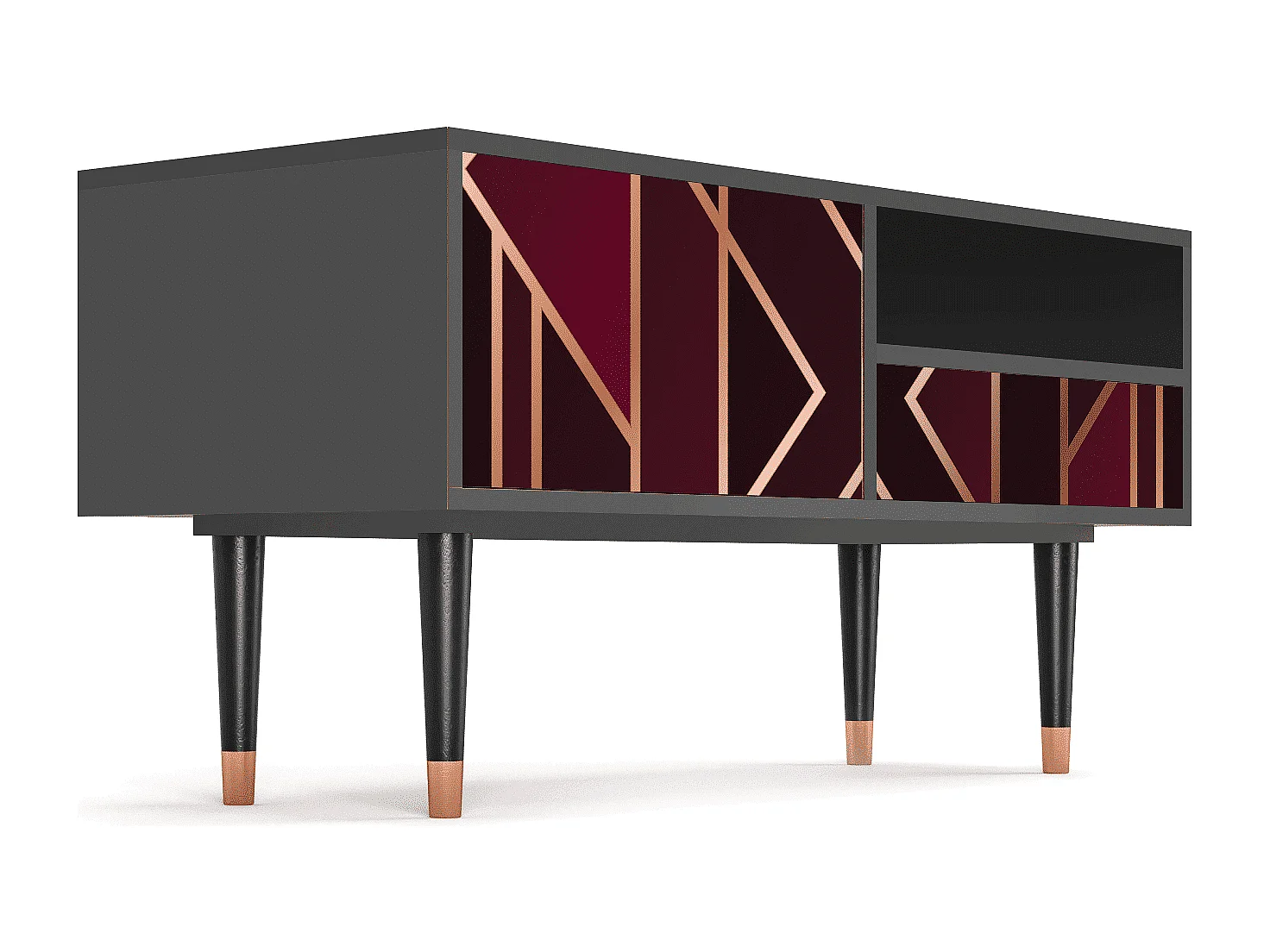 TV-Möbel - 115х59х48 cm - T3 - Burgundy Jewelery, Anthrazit