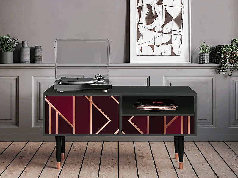 TV-Möbel - 115х59х48 cm - T3 - Burgundy Jewelery, Anthrazit