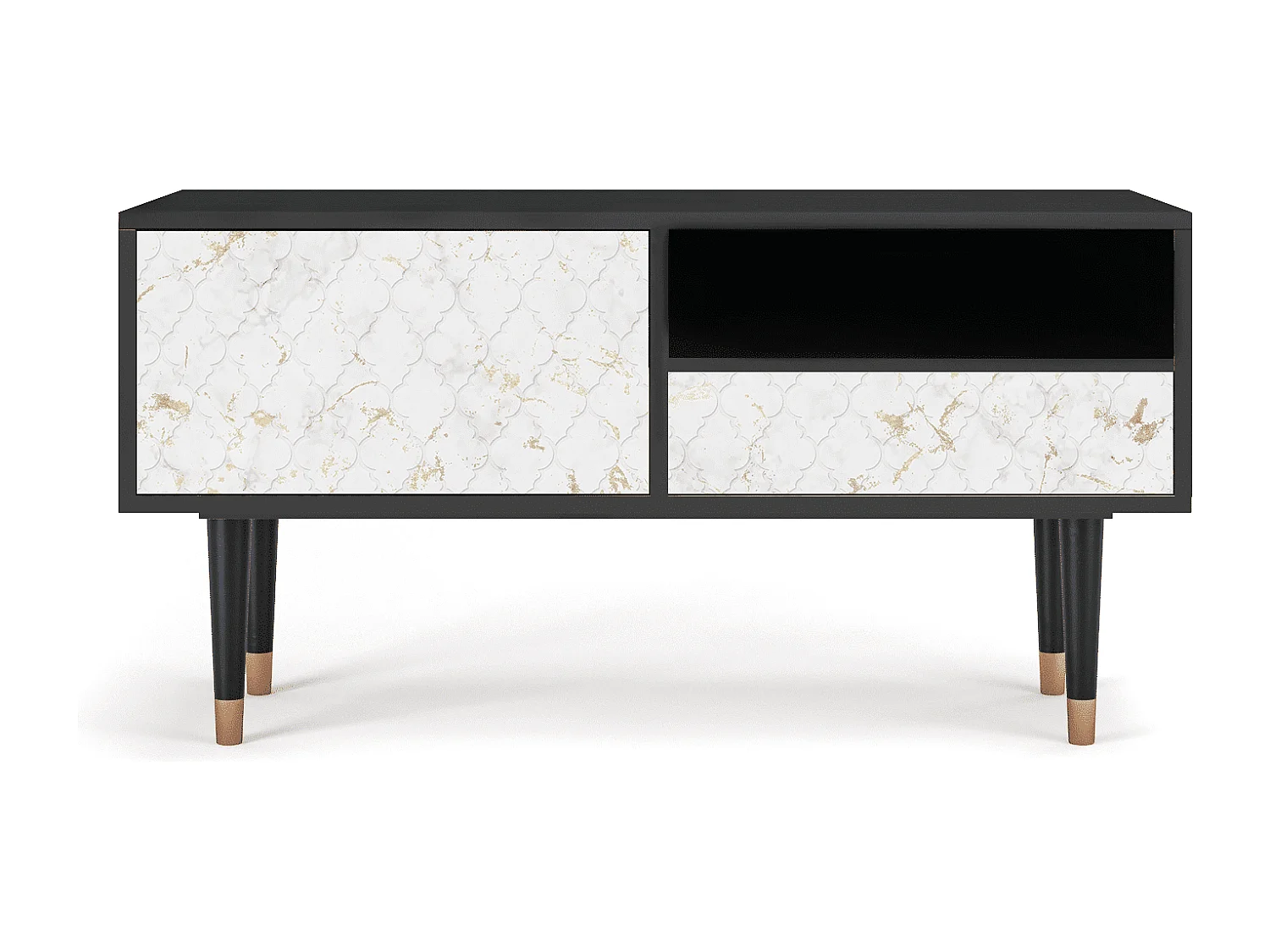 Mueble de TV - 115х59х48 cm - T3 - Sweet Cotton, Antracite