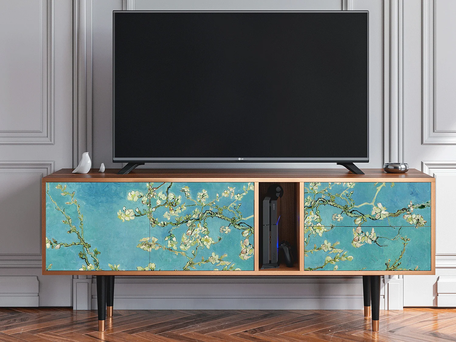 Mobile TV - 170х69х48 cm - T1 - Almond Blossom, Noce