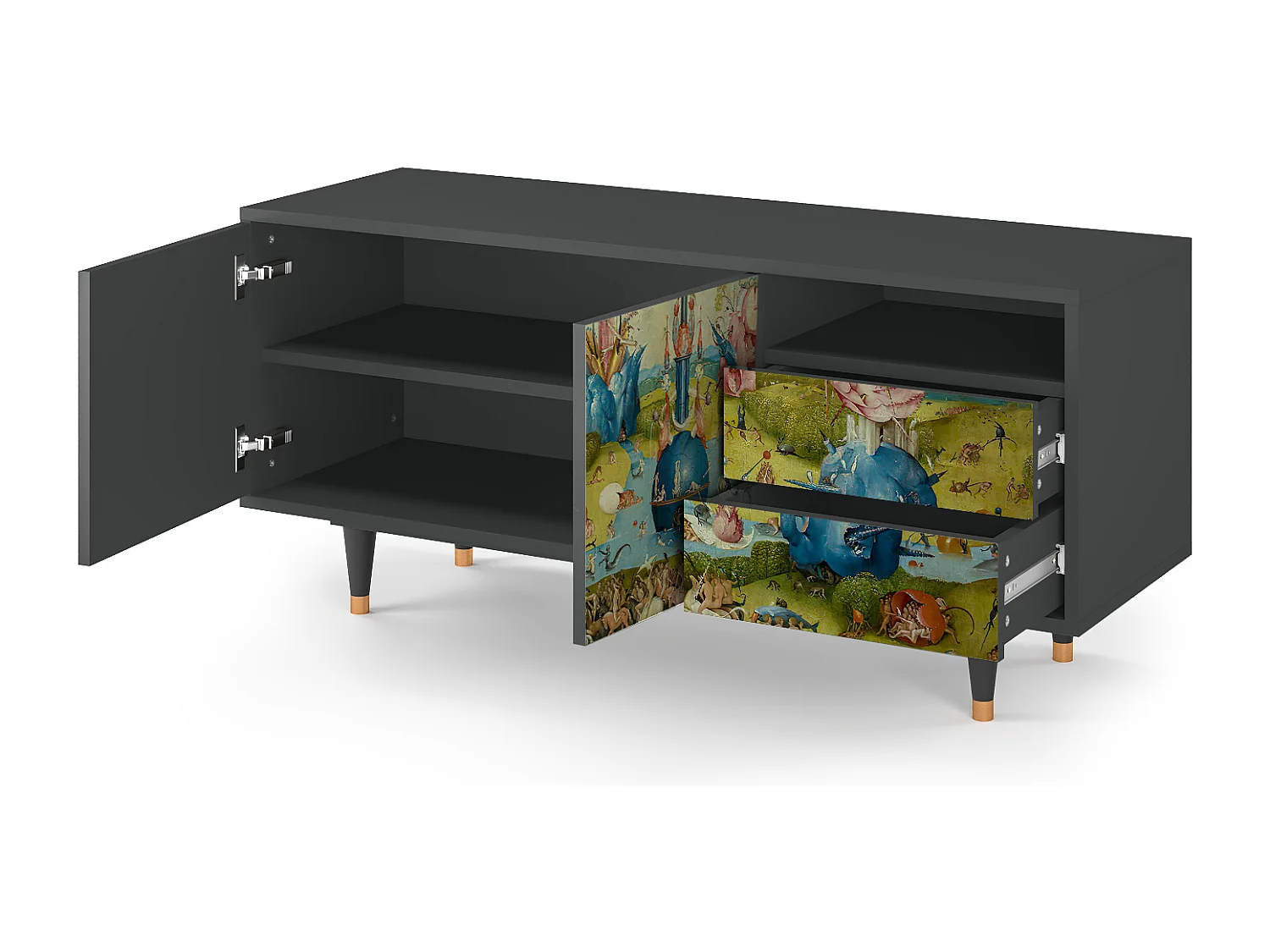 Mueble de TV - 125х56х41 cm - T7 - The Garden 2 by Bosch, Antracita