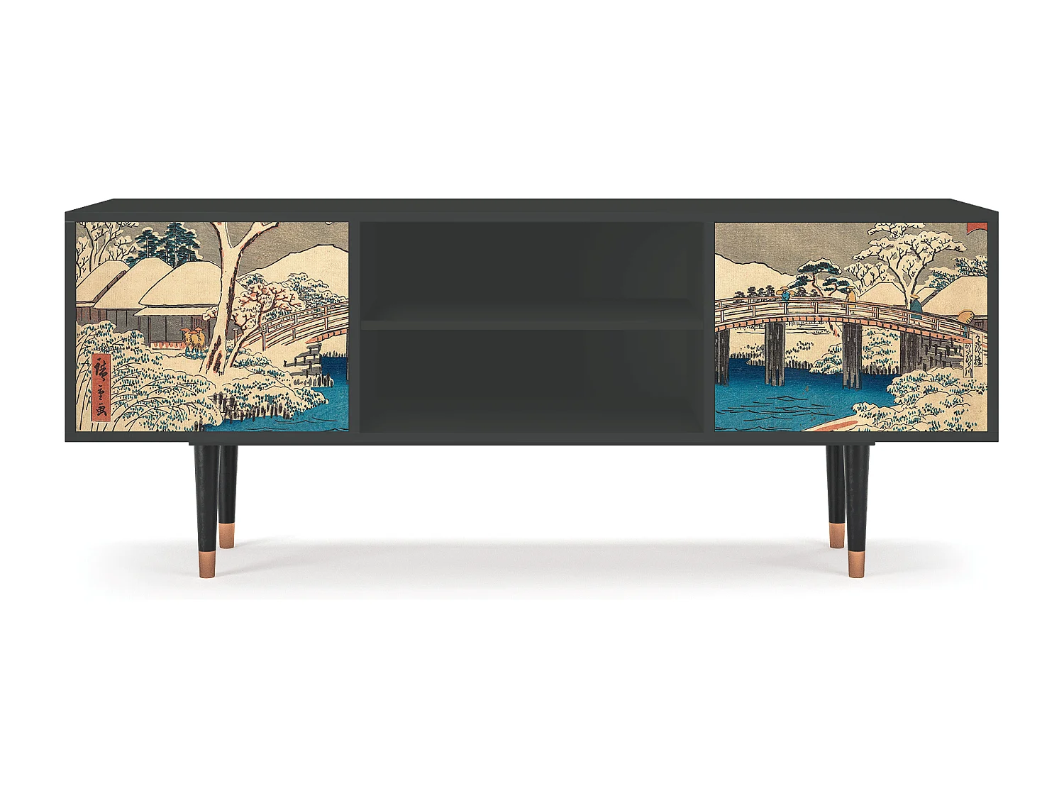 Meuble TV - 170х69х48 cm - T2 - Katabira River, Anthracite