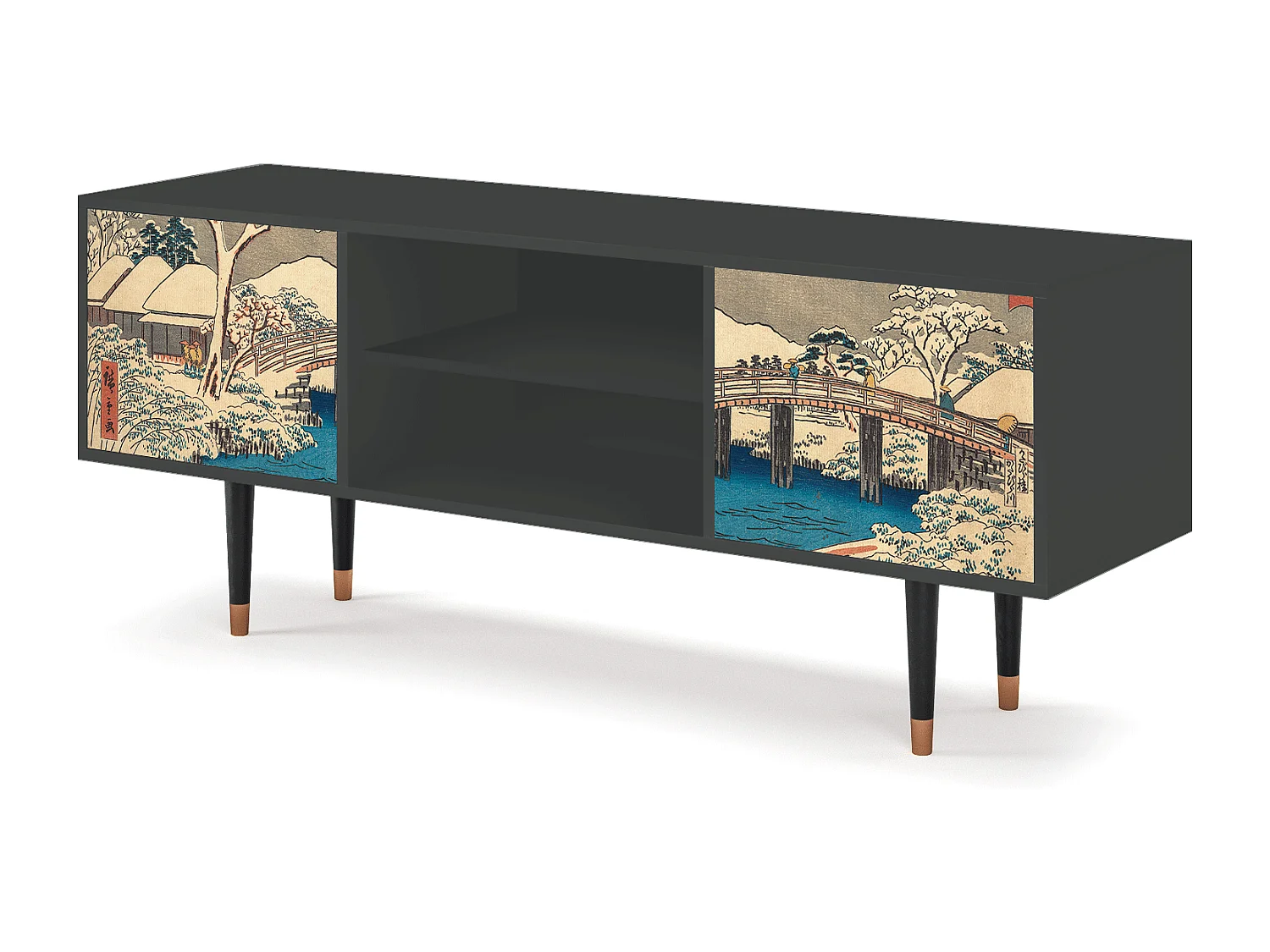 Meuble TV - 170х69х48 cm - T2 - Katabira River, Anthracite