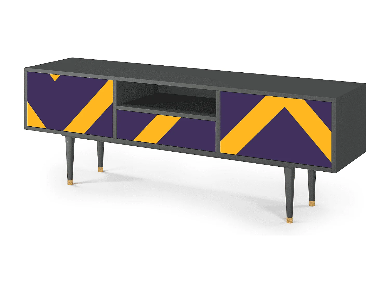 Mueble de TV - 170х59х41 cm - T6 - The Brightest Way, Antracite