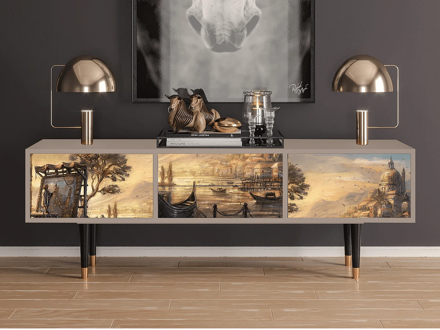 TV-Möbel - 170х59х48 cm - T4 - Venice, Latte