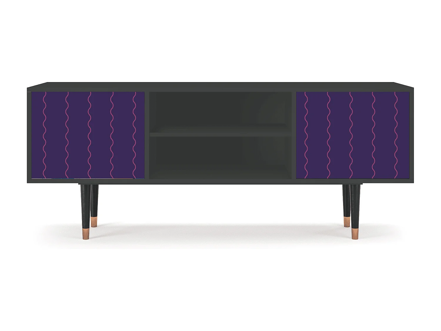 Meuble TV - 170х69х48 cm - T2 - Grape Maccaroni, Anthracite