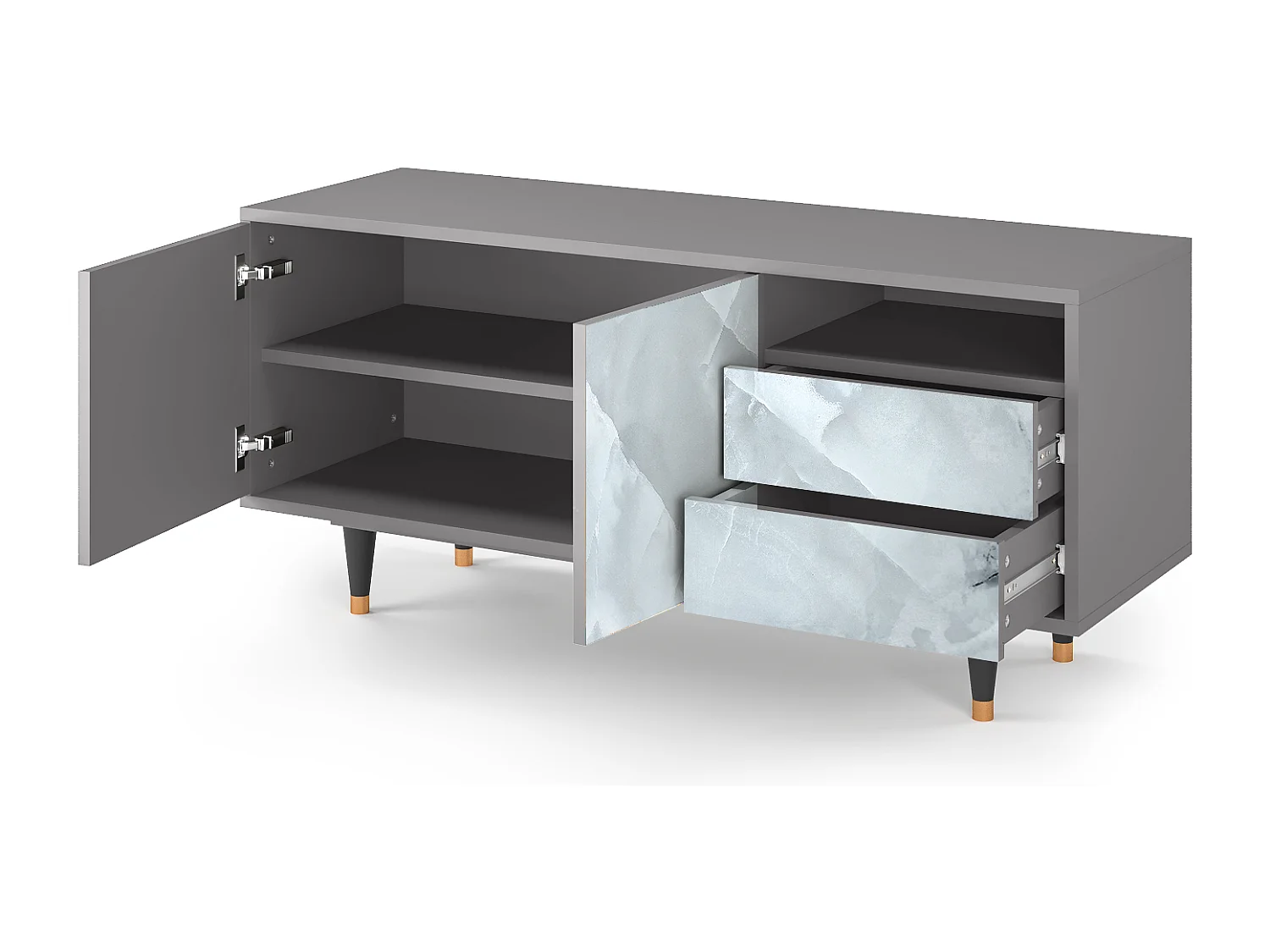 TV-Möbel - 125х56х41 cm - T7 - The Onyx, Grau