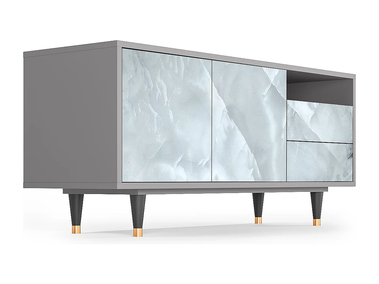 Meuble TV - 125х56х41 cm - T7 - The Onyx, Gris