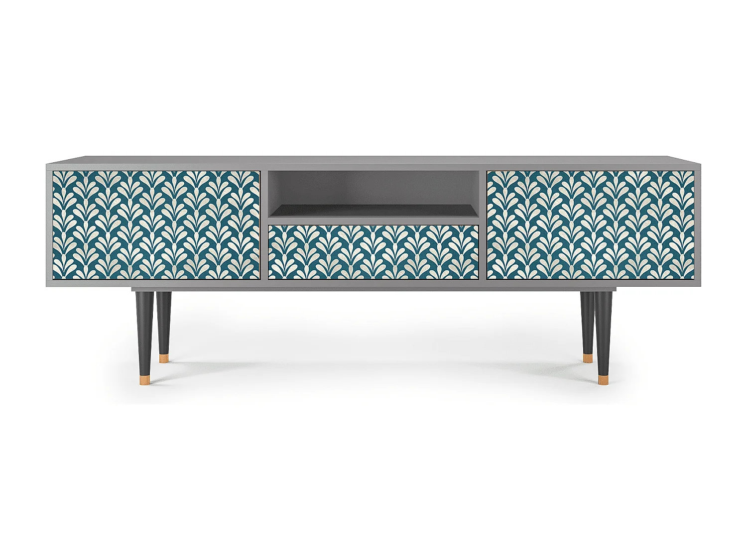 Meuble TV - 170х59х41 cm - T6 - Milky Tears, Gris