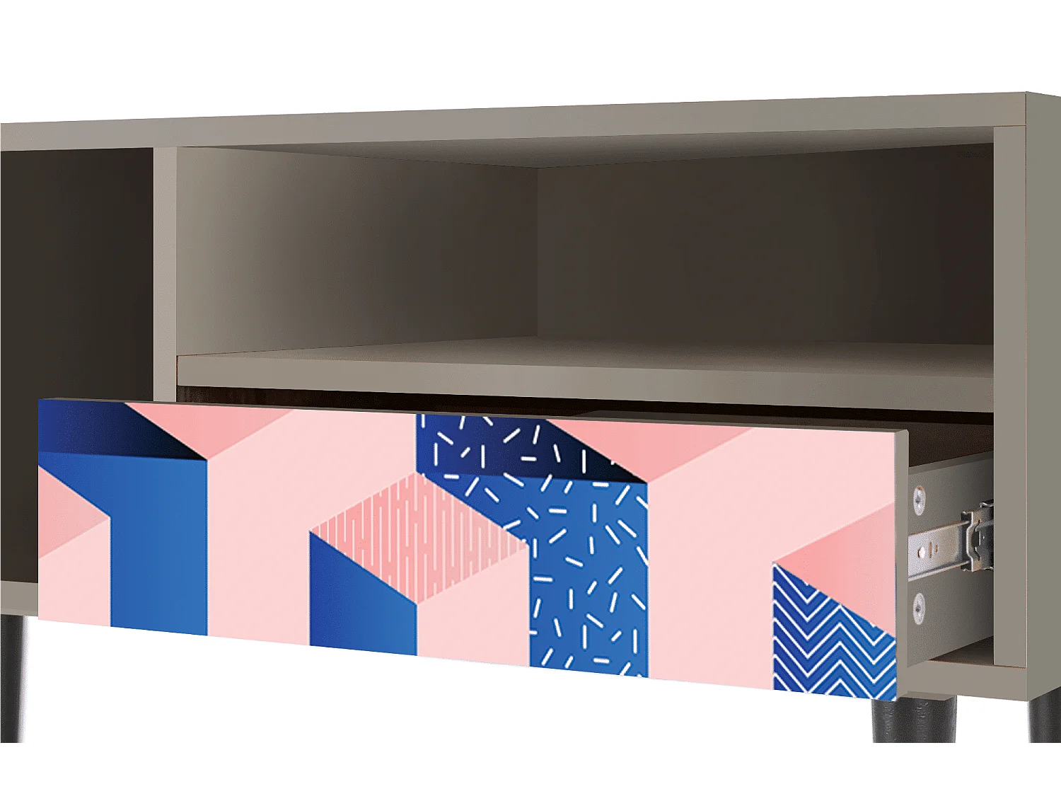 TV-Möbel - 115х59х48 cm - T3 - Pinky Squares, Sand