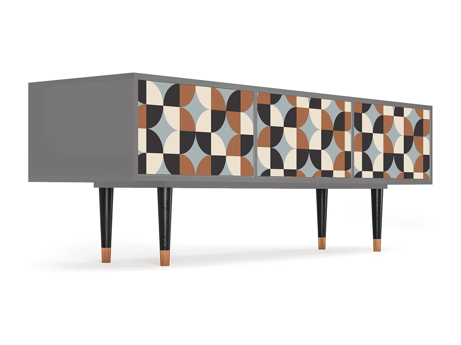 Szafka RTV - 170х59х48 cm - T4 - Brown Sensation, Szary