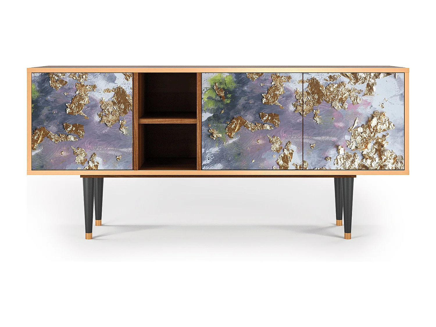 TV-Möbel - 150х69х41 cm - T5 - Planet Earth, Walnuss